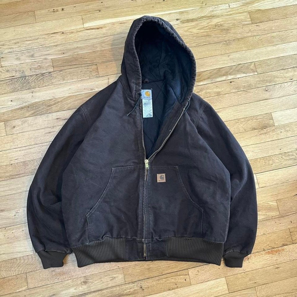 Vintage Carhartt Brown‎ Detroit Hooded Jacket